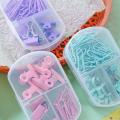 45Pcs/lot Color Binder Clips Set Mint Green Pink Purple Multi Paper Clips Kawaii Stationery Office Accessories School Supplies. 