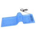 109 Keys USB Silicone Rubber Waterproof Flexible Foldable Keyboard For PC Blue Drop Shipping. 