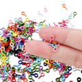 50 Pieces Colorful Small Mini Eyes Eye Needle Hook Eyelet Thread Gold Buckle Jewelry Making DIY. 