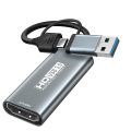 USB 3.0 Video Capture Card 4K 30Hz HDMI to USB/USB-C HDMI Video Grabber Box for PC Computer Camera Live Stream Record Meeting Camera Hall. 