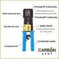 RJ45 Pass Through Connector Crimp Tool - All-in-One Professional Grade Crimper Crimping Tool Cat5, Cat5e, Cat6, Cat7 and Cat6a Ethernet Cables.