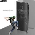 For Xiaomi Poco C65 Flip Case Smart Cosmetic Mirror Cover for Xiaomi Poco C65 Shockproof Cases Clear View Stand Housing.