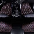 4Pcs/set Universal Car Floor Mats PU Leather Waterproof Dust-Proof Auto Foot Rug Mats Wear Resistant Easy To Install Car Foot Mat Car Interior Accessories. 