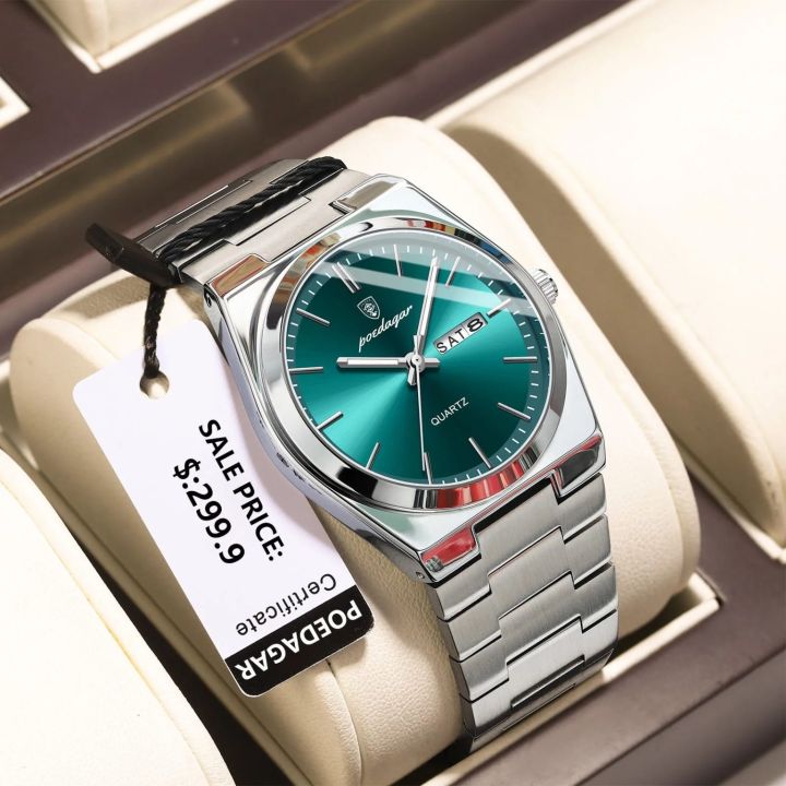 POEDAGAR%20Watch%20For%20Men's%20Stainless%20Steel%20Luxury%20Luminous%20Quartz%20Style%20Multiple%20Color%20Model%20930%20-%20Image%202