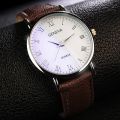 Minimalist Men's Watch Fashion Slim Watch Simple Men's Business Leather Quartz Watch Clock Casual Wristwatch.