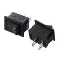 NXFDSIOZ 20 Pcs SPST Mini Black 2 Pin Rocker Switch AC 125V 10A 250V 6A.