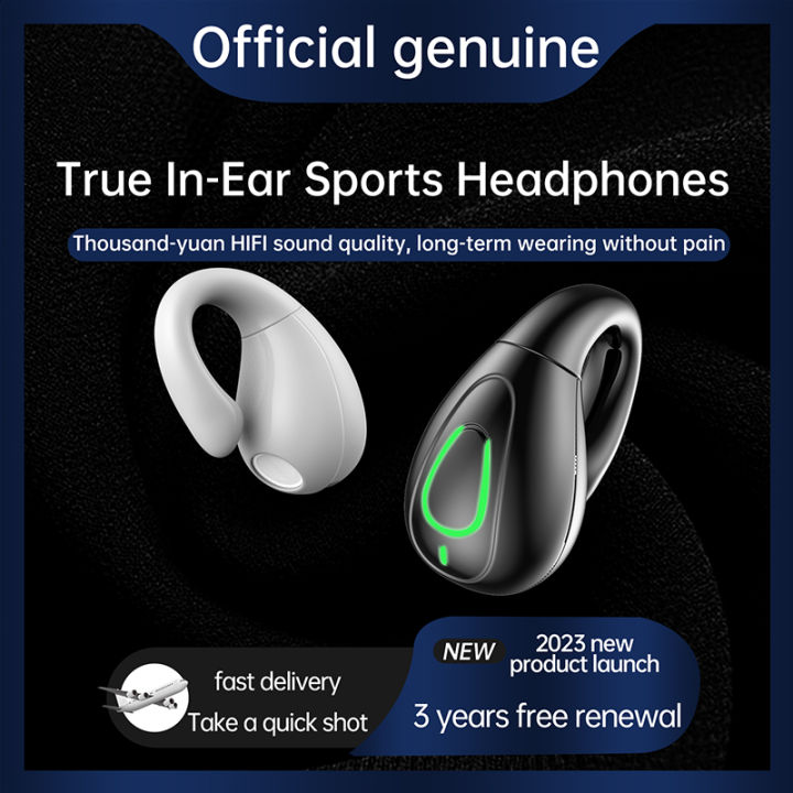 S20 Ear Clip headset V5.3 Non In Ear Single Ear OWS Bluetooth Earphones Running Sports Universal headphones