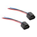 (New)1 Pair H3 Bulb Holder Base Female Socket with Cable.