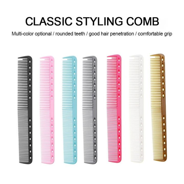 【Daily Necessities For Anyone Store】7 Colors Plastic Hair Combs Barber Hairdressing Hair Cutting Brush Anti-static Haircut Care Beauty Salon Tool