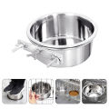 Metal Small Outdoor Dog Anti-slip Pet Bowl Cage Water Bowl Outdoor Dog Kennel Crate Water Bowl Kennels Feeder. 