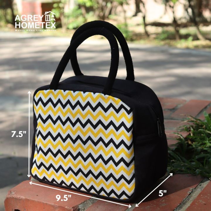 Lunch%20Carry%20Bag,%20Cotton%20Fabric,%20Yellow%20&%20Black,%20(9.5%E2%80%B3x7.5%E2%80%B3x5%E2%80%B3)%20-%20Image%203