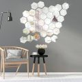 Acrylic Mirror Wall Sticker Rectangular Self Adhesive Wall Sticker Room Decor(12.6X11X6.3cm).