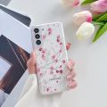 Cute Flower Painted Phone Case for Samsung S24 S22 S21 S20 FE Ultra Clear Silicone Cases for Samsung Galaxy S23 Plus Ultra Shell. 