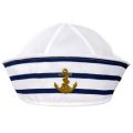 Unisex Adult Yacht Boat Ship Sailor Hat with Anchor Print Captain Hat Costume Hat Navy Style Marine Cosplay Teenager Hat.