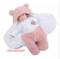 Extra Soft Cute Newborn Baby Boy Blanket Lambswool Plush Unisex Baby Swaddle Wrap Jumpsuits Sleeping Bags. 