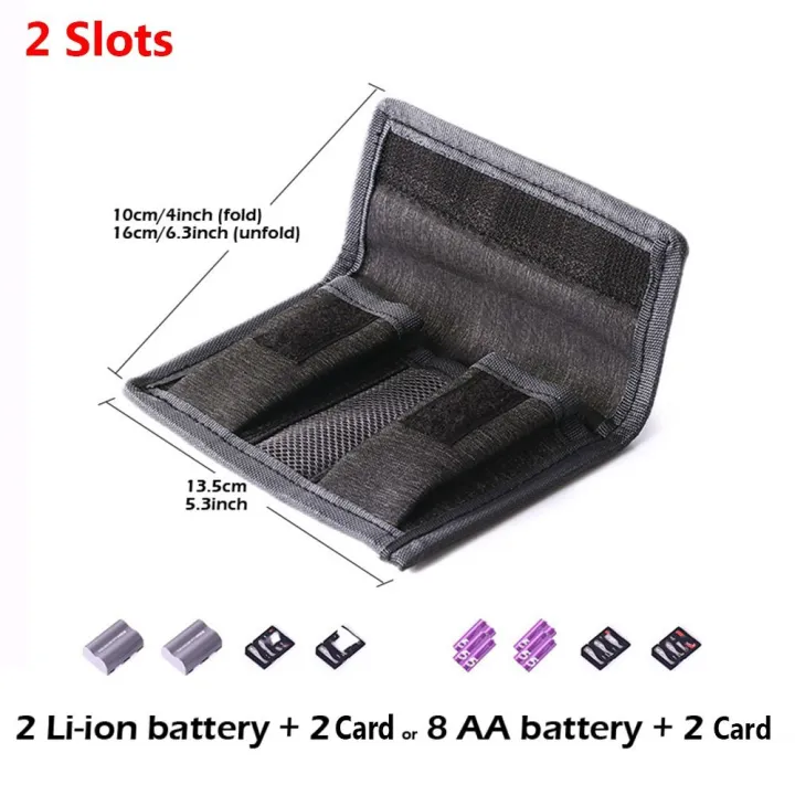 Waterproof%204%20Slots%20DSLR%20Camera%20Holder%20Lithium%20Battery%20Bag%20Carrying%20Case%20AA%20Battery%20Storage%20Pouch%20For%20Nikon/Canon/Sony%20-%20Image%206