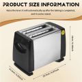 Toaster 2 Stainles Steel Bread Extra Wide Slot Compact Toasters,Electrical Small Bread Machine for Waffles,US Plug.