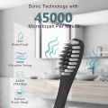 Sonic Electric Automatic Toothbrush with Travel Case Soft Bristles IPX7 Waterproof Rechargeable Oral 8 and 4 Brush Heads Adults. 