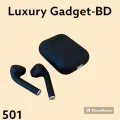 Buds Air I12 TWS True Wireless Bluetooth Earphone Headset, Black, High-Quality Sound, Touch Control, Noise Cancellation, Long Battery Life. 