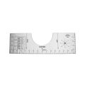 T-Shirt Alignment Ruler Craft Ruler Acrylic T-Shirt Measuring Tool Transparent for Making Fashion Center Design 16*5in. 