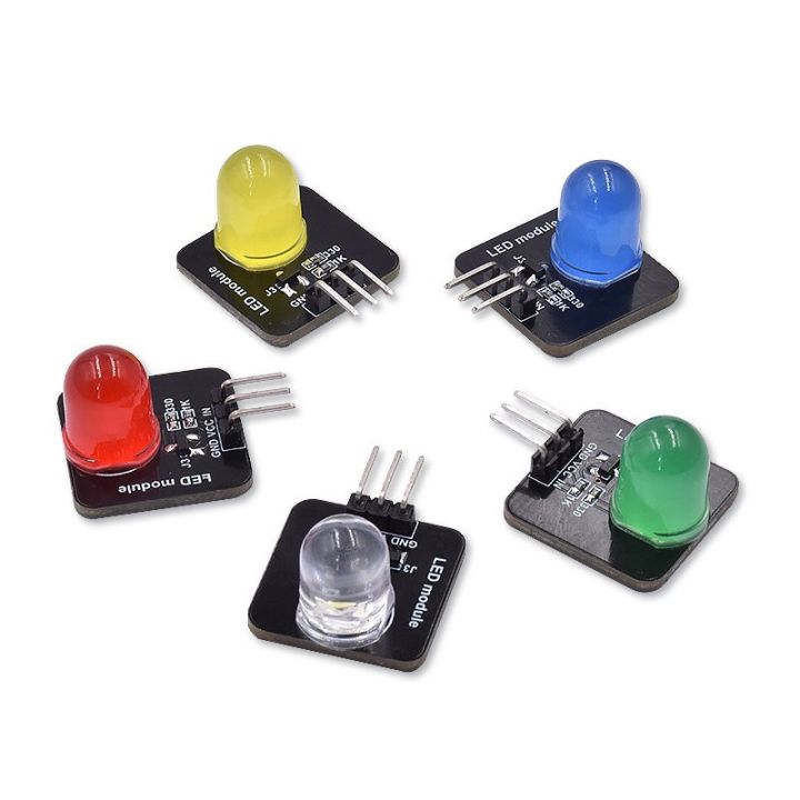 10mm Mixed - Single LED Shield of 5 Pieces