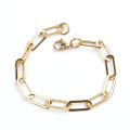 【Daily Necessities For Anyone Store】New 304 Stainless Steel Paperclip Chains Bracelets Hand-Chain For Women Men Jewelry Gifts long, 1 Piece. 