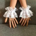 Lolita Short Lace Hand Sleeves Gloves Gothic Y2k Women Girls Sexy Wrist Cuffs Detachable Pleated Cuff Clothing Accessories. 