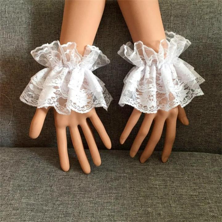 Lolita Short Lace Hand Sleeves Gloves Gothic Y2k Women Girls
