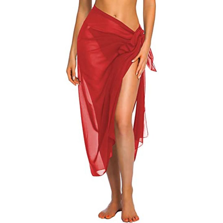 Womens%20Beach%20Long%20Short%20Short%20Skirt%20Sarong%20Swimsuit%20Coverups%20Summer%20Bikini%20Wrap%20Sheer%20Scarf%20for%20Swimwear%20Cover-ups%20-%20Image%207
