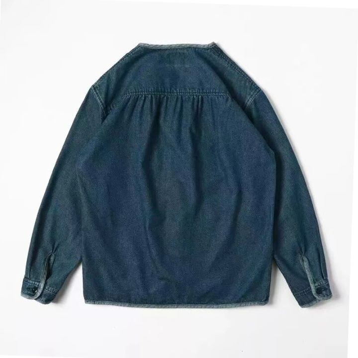 Japan%20Style%20Amekaji%20V-Neck%20Single%20Breasted%20Men%20Denim%20Jacket%202023%20Spring%20Mens%20Vintage%20Jean%20Jackets%20-%20Image%202