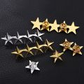Vintage Simple Style Gold Color Metal Star Pentagram Brooch Pin for Women Men Badge Brooches Clothes Decoration Fashion Jewelry. 