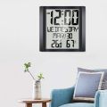 Temperature and Humidity Digital Wall Clock 8.6-inch Large Screen Time. 