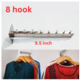 Hanger 1.Piece 8-s-hook Wall Clothes straight Mounted Hanging of Hanger silver cloth single hooks stand hook. 