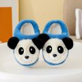 Winter Indoor Panda Children Slippers Flat Furry Home Cartoon Women Slippers Warm Non-slip Parent-child Family Shoes Miaoyoutong. 