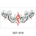 Three-sided Buddha tattoo sticker waterproof long-lasting dragon head over-the-shoulder dragon tattoo flower beauty chest stickers letter tattoo stickers. 