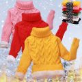 New Kids' Sweater Autumn and Winter Children's Bottoming Sweater Baby Boys and Girls Fleece-Lined Thick Sweater Children's Clothing. 
