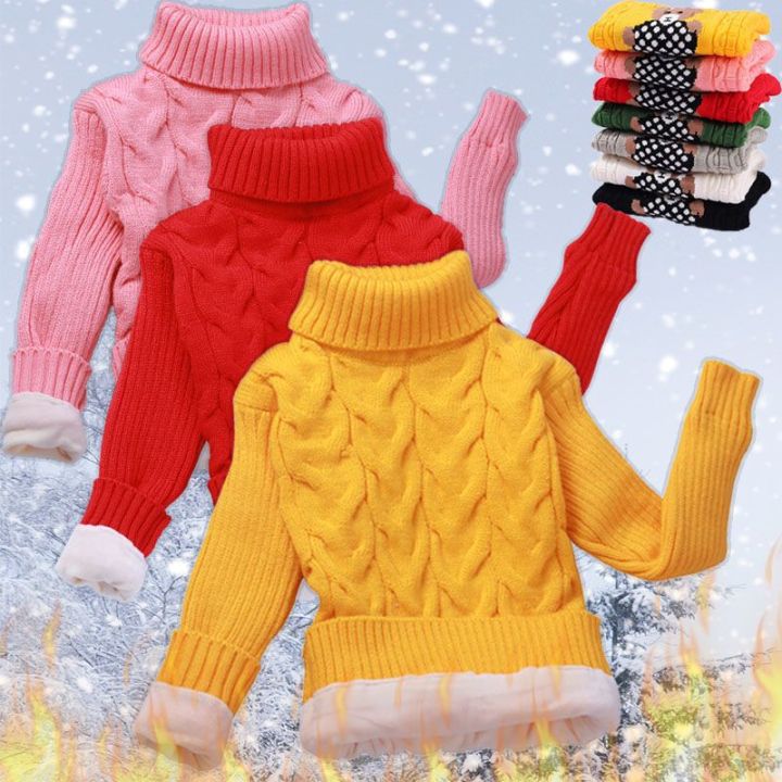 New%20Kids'%20Sweater%20Autumn%20and%20Winter%20Children's%20Bottoming%20Sweater%20Baby%20Boys%20and%20Girls%20Fleece-Lined%20Thick%20Sweater%20Children's%20Clothing%20-%20Image%205