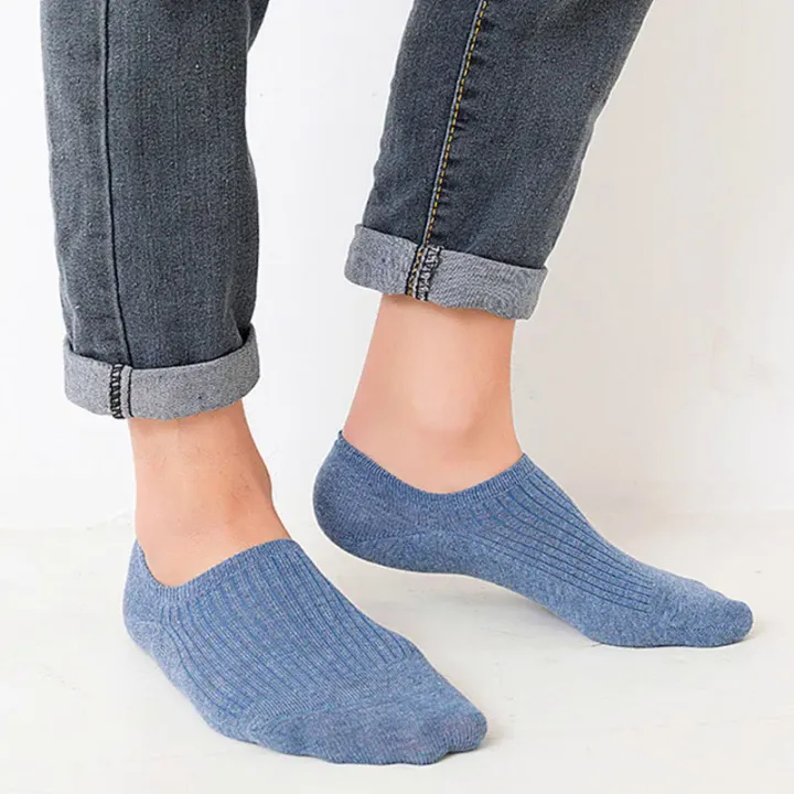 5Pair%20/%20Lot%20Men's%20Socks%20Non-slip%20Silicone%20Invisible%20Cotton%20Sock%20Breathable%20Mesh%20Comfortable%20Summer%20Thin%20Sports%20Men%20Sock%20Elastic%20-%20Image%203
