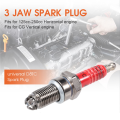 1 Pcs 3-Electrode Spark Plug D8TC for 125Cc 150Cc 200Cc 250Cc.