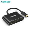 CHOETECH HUB-M17 USB C to HDMI VGA Adapter, USB-C Type C to HDMI 4K+VGA Adapter 3 Pro/ 9.