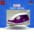 Vision Non Stick Coating Sole-Plate Dry Iron (Model: VIS-DEI-009) - White with Blue & white with Purple. 