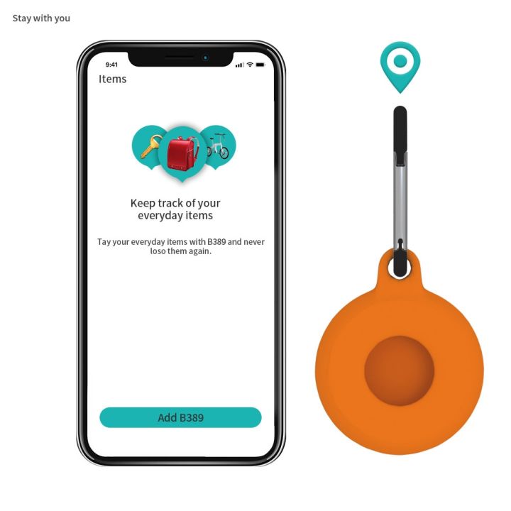 4%20PCS%20Round%20Shape%20Shockproof%20Anti-scratch%20Silicone%20Protective%20Case%20with%20Carabiner%20for%20AirTag(Mint%20Green)%20-%20Image%204