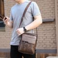 Vintage Man Bags PU Leather Shoulder Bags For Men Business Messenger Bags Male Fashion Tote Handbags Multi-pockets Crossbody Bag. 