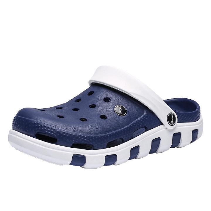 Men Sandals Autumn Hole Shoes Crok Rubber Clogs Women EVA Unisex Garden Shoes White Beach Flat Sandals Slippers