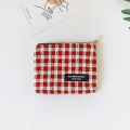 Little Fragrance Houndstooth Coin Purse Female Cute Mini Bag Student Coin Transportation Card Hand Holding Makeup Storage Bag. 