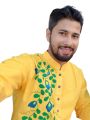 Panjabi for men new collection 2025 stylist hand painted AC cotton panjabi for Spring panjabi design for man 2023 pure AC cotton panjabi for gift. 