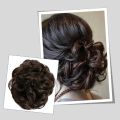 Messy Hair Bun Hair Scrunchies Extension Curly Wavy Messy Synthetic Chignon for Women Hairpiece.