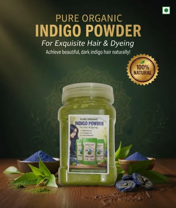 100%25%20Organic%20Indigo%20powder%20for%20%20hair%20Colour%20white%20to%20black%20-25gm%20-%20Image%202