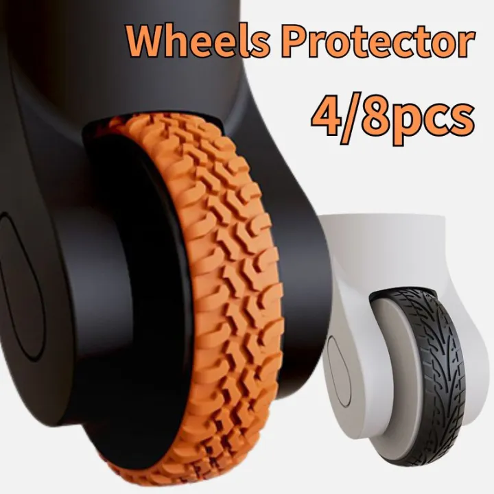 New%204PCS%20Luggage%20Wheels%20Protector%20Silicone%20Wheels%20Caster%20Shoes%20Travel%20Luggage%20Suitcase%20Reduce%20Noise%20Wheels%20Cover%20Accessories%20-%20Image%203