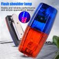Mini Clip Pen White Flashlight Red Blue LED Shoulder Warning Light Portable Lantern Night Running Flashing Signal Strobe Light. 